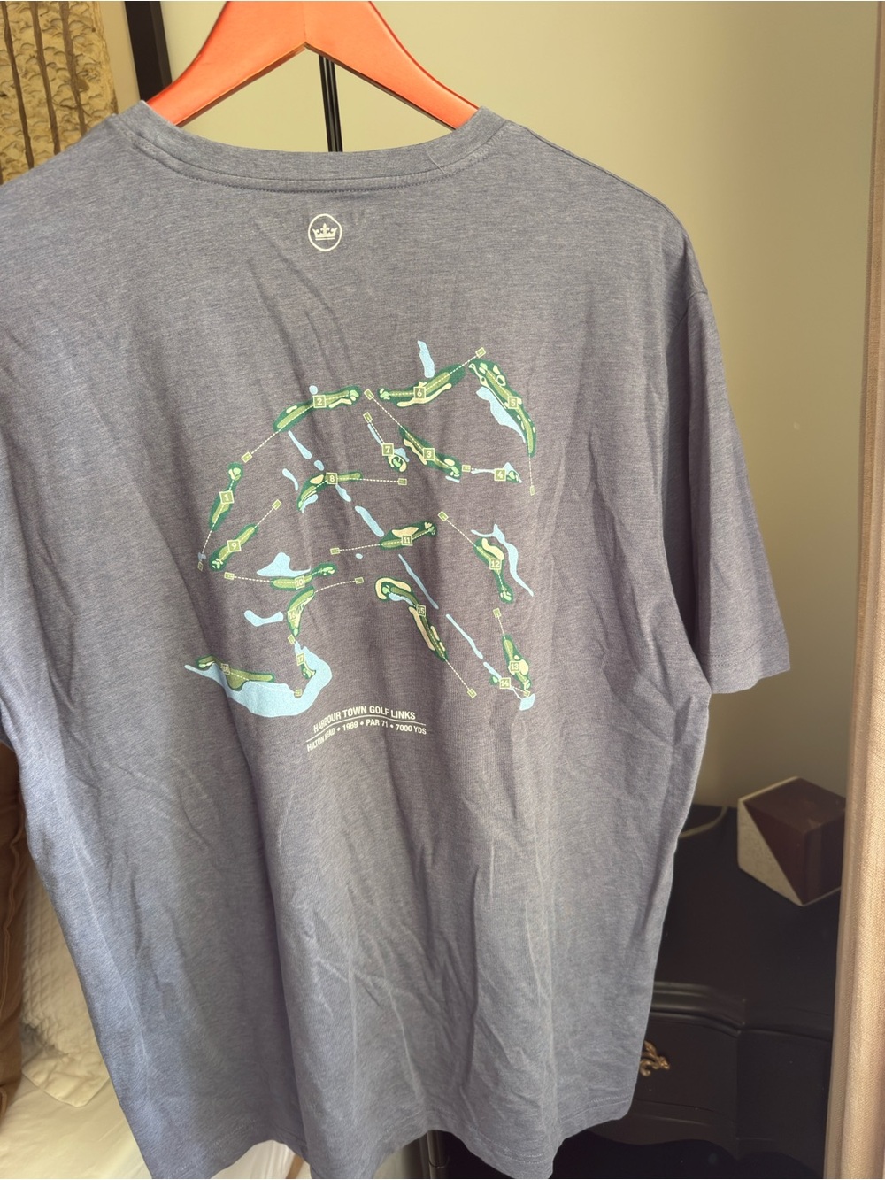 Harbour Town Golf Links Peter Millar Slate Blue  Tee with Golf Course